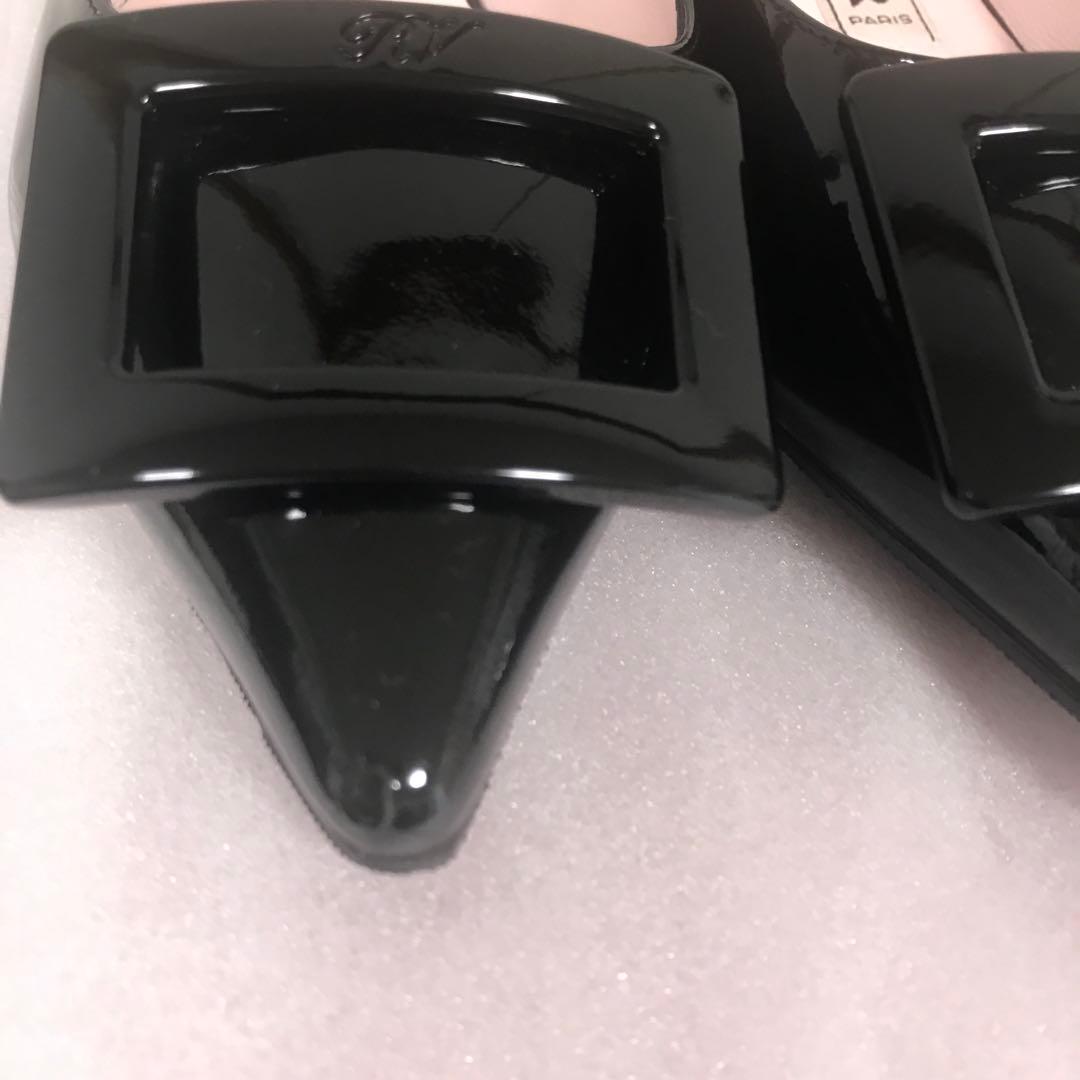 ロジェ ヴィヴィエ　ゴメッティーヌ　パテントレザー　ブラック