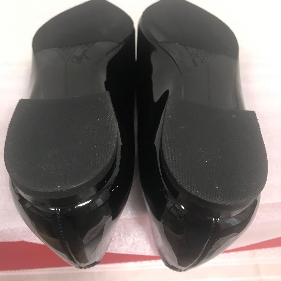 ロジェ ヴィヴィエ　ゴメッティーヌ　パテントレザー　ブラック