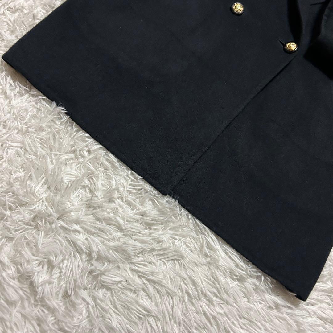 【XL】美品　90s　BURBERRY　バーバリー　シルク　ウールコート 白タグ