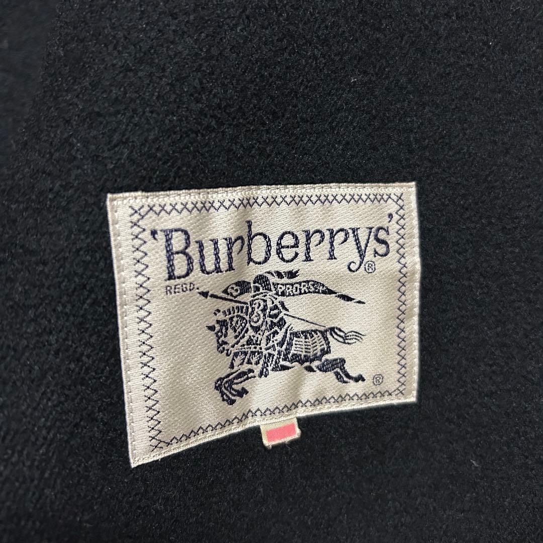 【XL】美品　90s　BURBERRY　バーバリー　シルク　ウールコート 白タグ