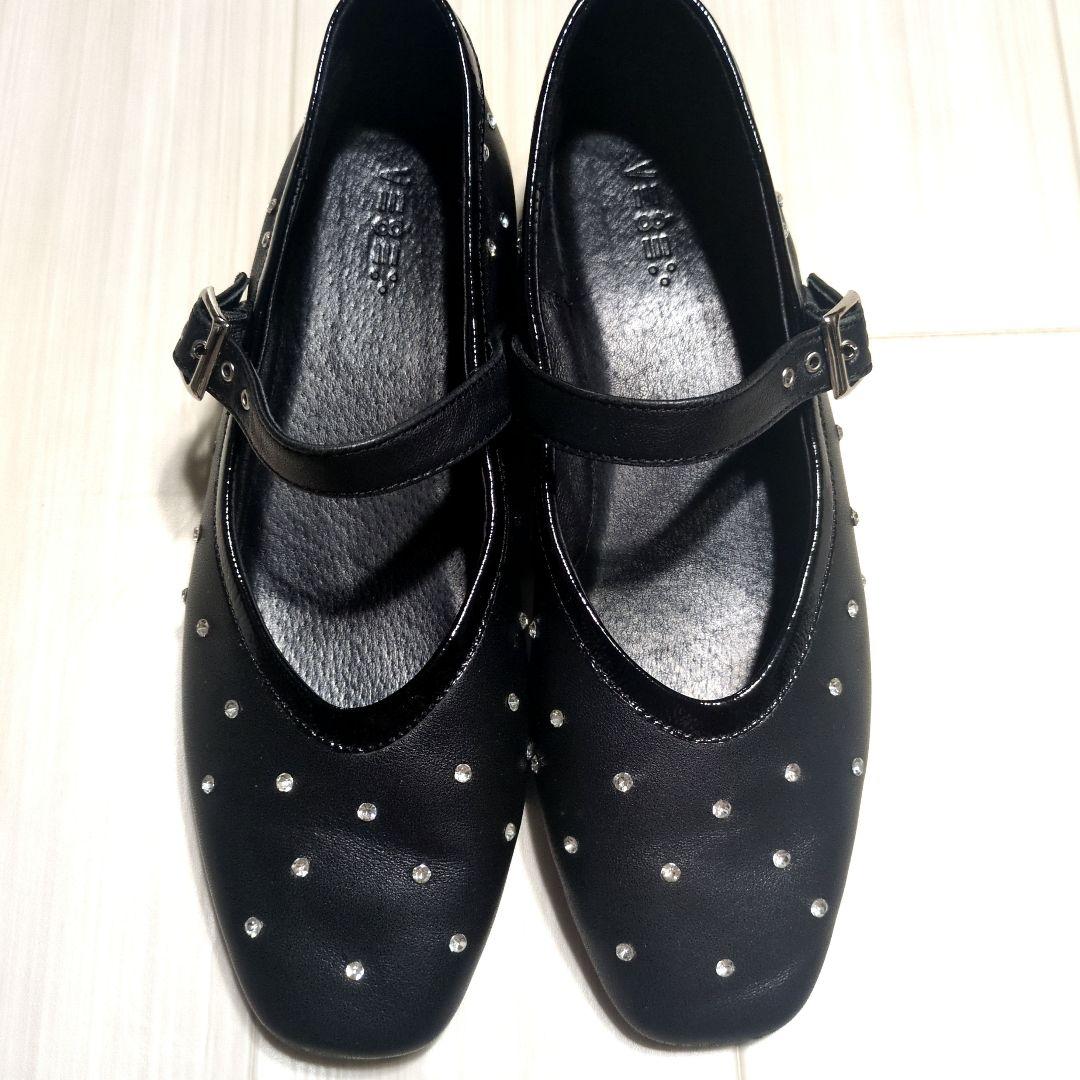 お値下げ　VEGE　ベジ　PIXIE 　ビジュー　フラットシューズ