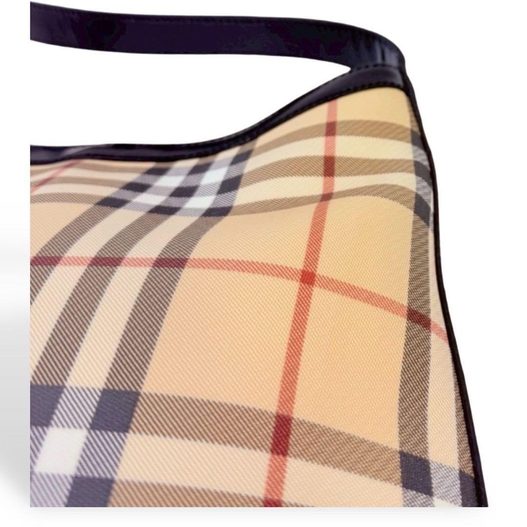 バーバリーロンドン ワンショルダーバッグ ノバチェック ロゴプレート Y2K