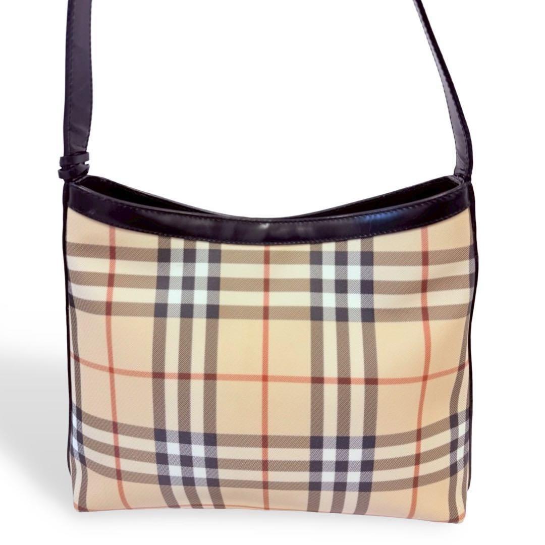 バーバリーロンドン ワンショルダーバッグ ノバチェック ロゴプレート Y2K