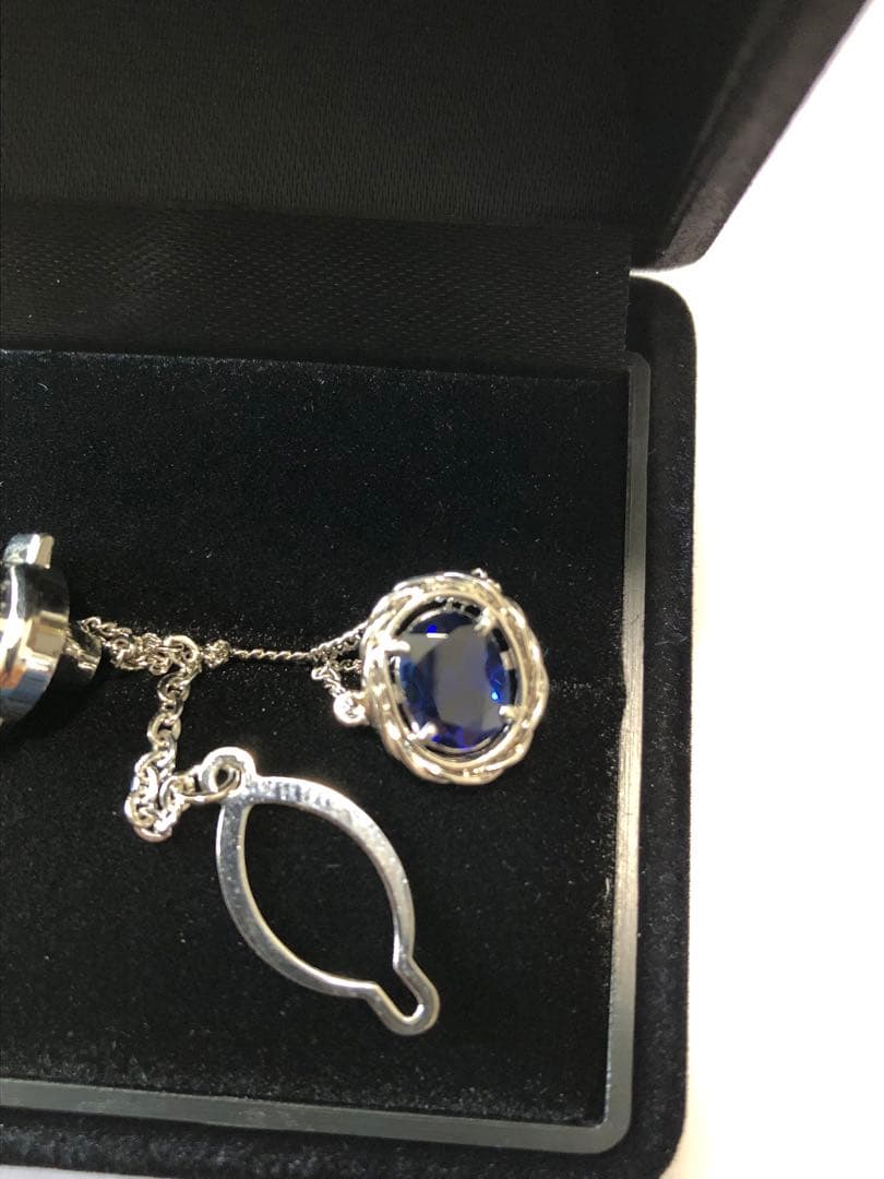 ね*え様 最高級！PT900/1.47ctサファイアタイピン！完全売り切り300