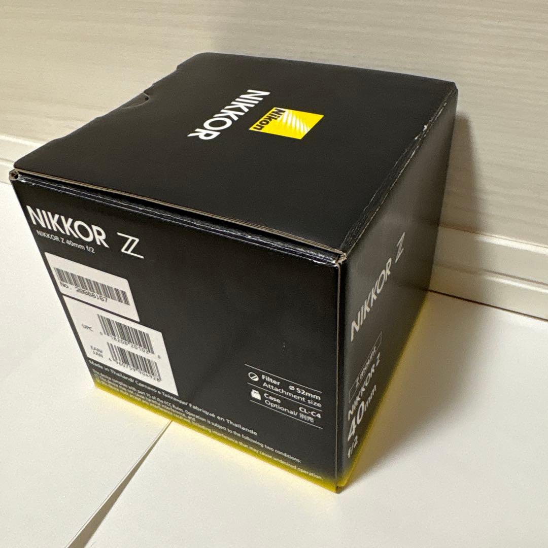 【美品】NIKKOR Z 40mm f/2 レンズ　zマウント
