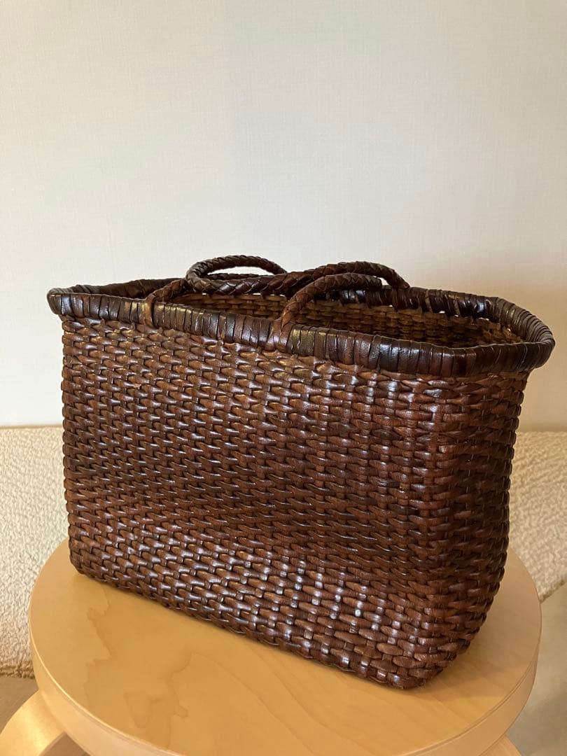 dragon DIFFUSION レザーウーヴンバッグ レザーメッシュバッグ