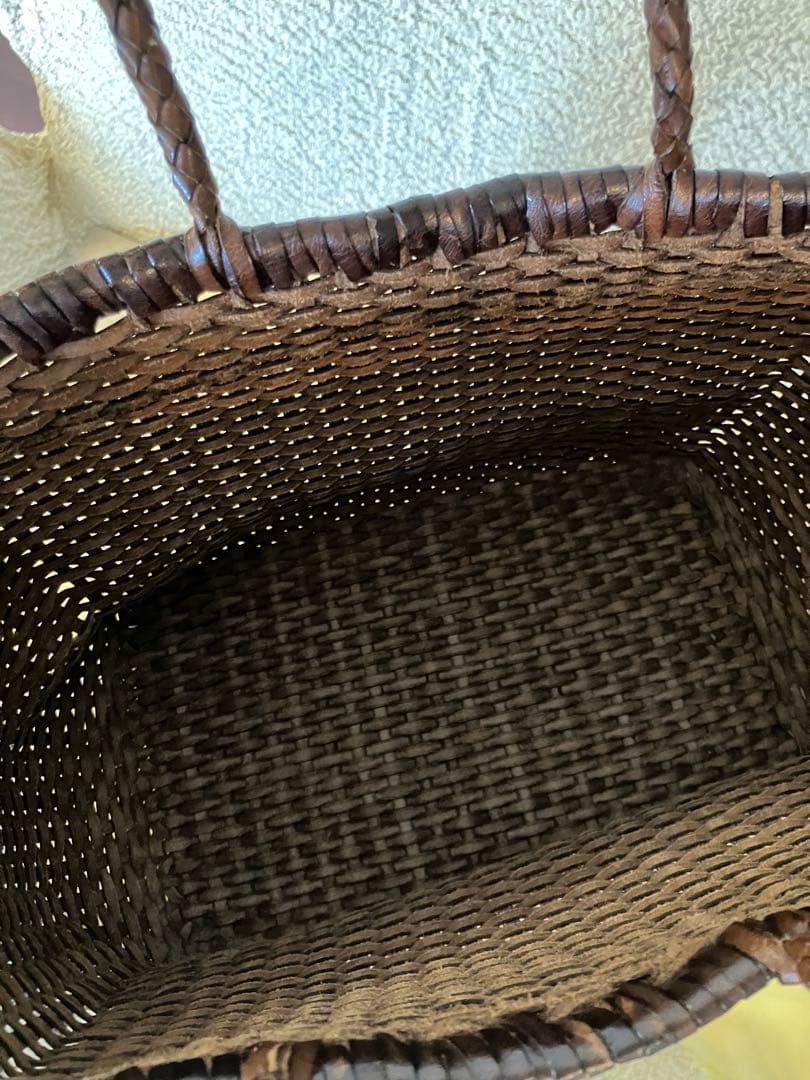 dragon DIFFUSION レザーウーヴンバッグ レザーメッシュバッグ