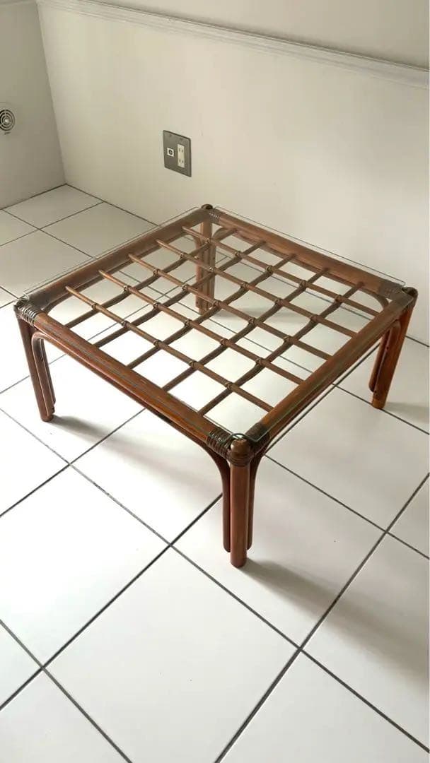 ラタン　ローテーブル/座卓