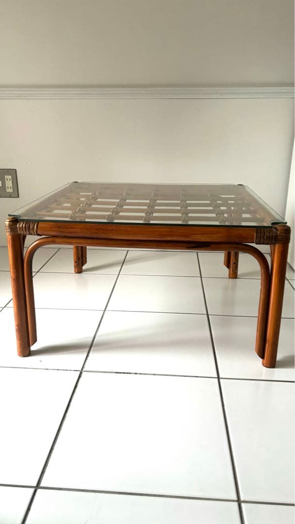 ラタン　ローテーブル/座卓