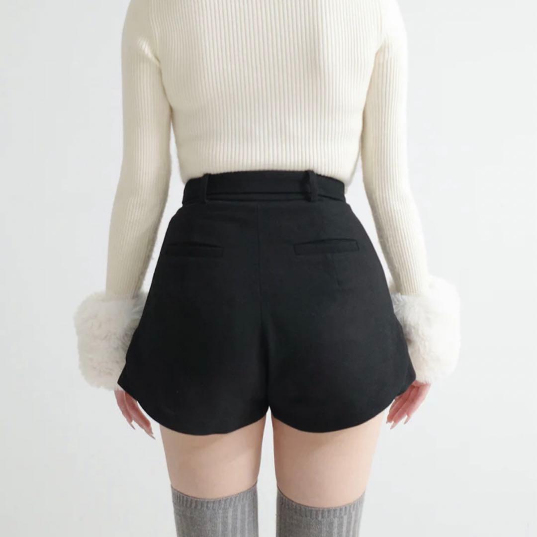 Darich サイドスリットハイウエスト ショートパンツ 黒 Mサイズ