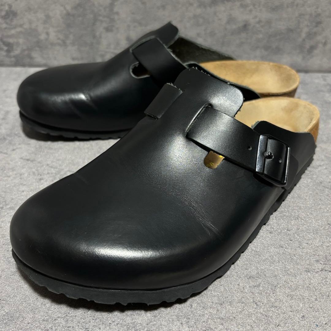 極美品　ビルケンシュトック　ボストン　レザー　レギュラー幅　ブラック　2157