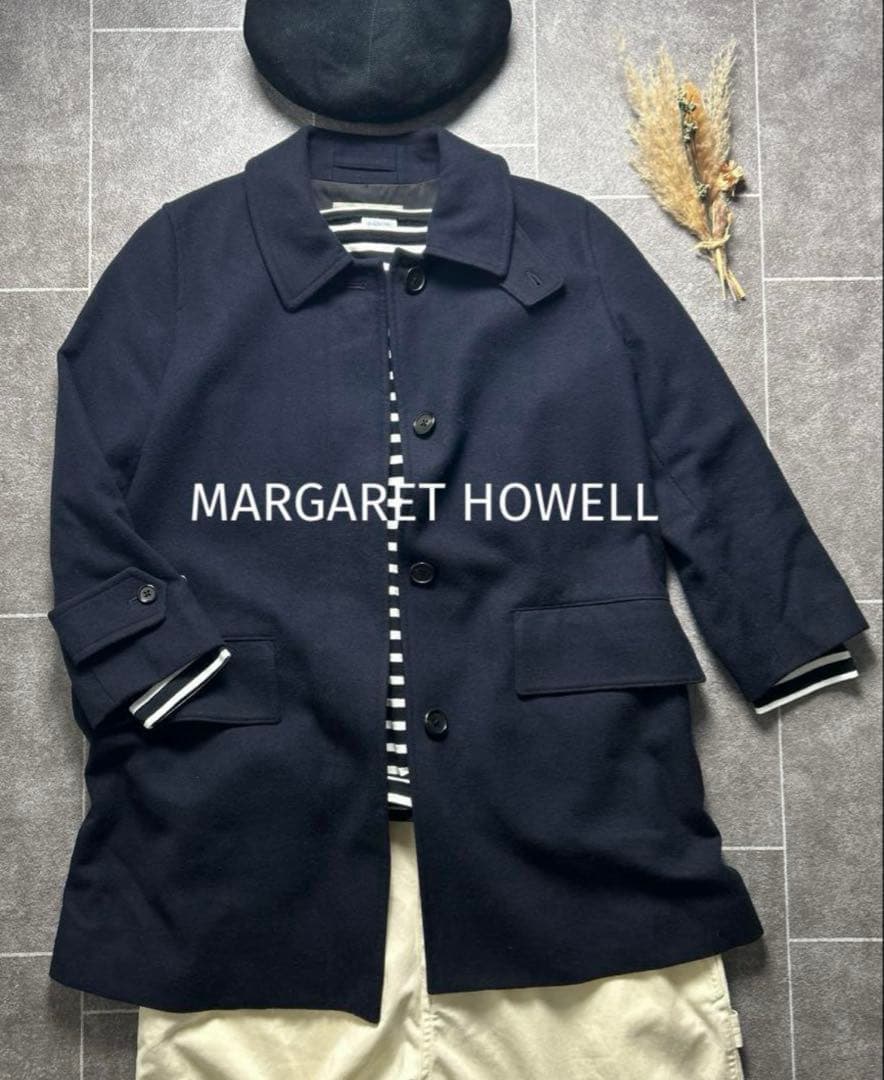 美品⭐︎マーガレットハウエル　ソフトウールステンカラーコート
