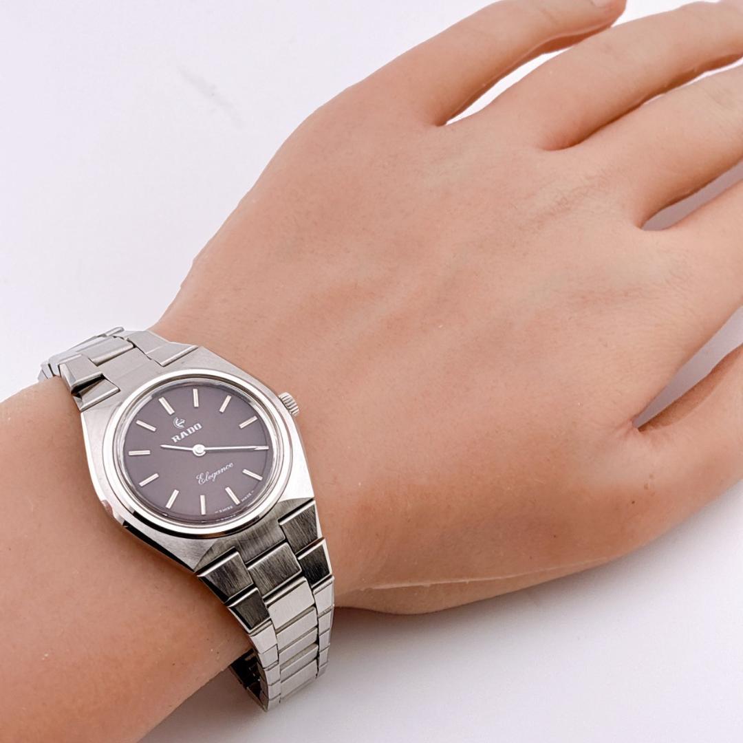 【希少】RADO Elegance 腕時計　手巻き　稼働　アンティーク　シルバー