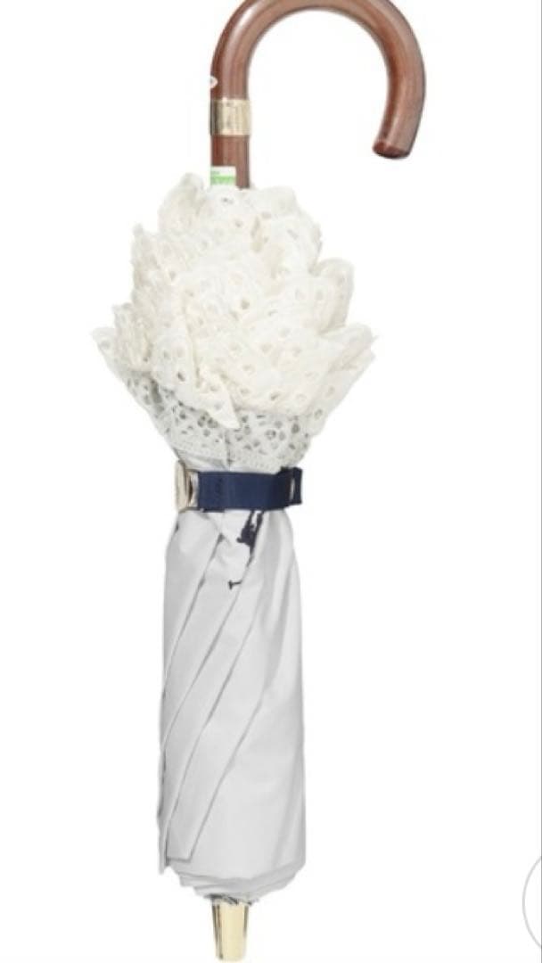 ポロラルフローレン折りたたみ晴雨兼用傘　フリルレース