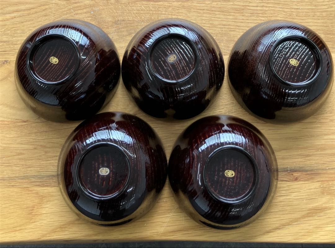 値下げ、未使用！象彦　吸物椀 漆器　京都　うるし塗装　お椀　日本食器　５客