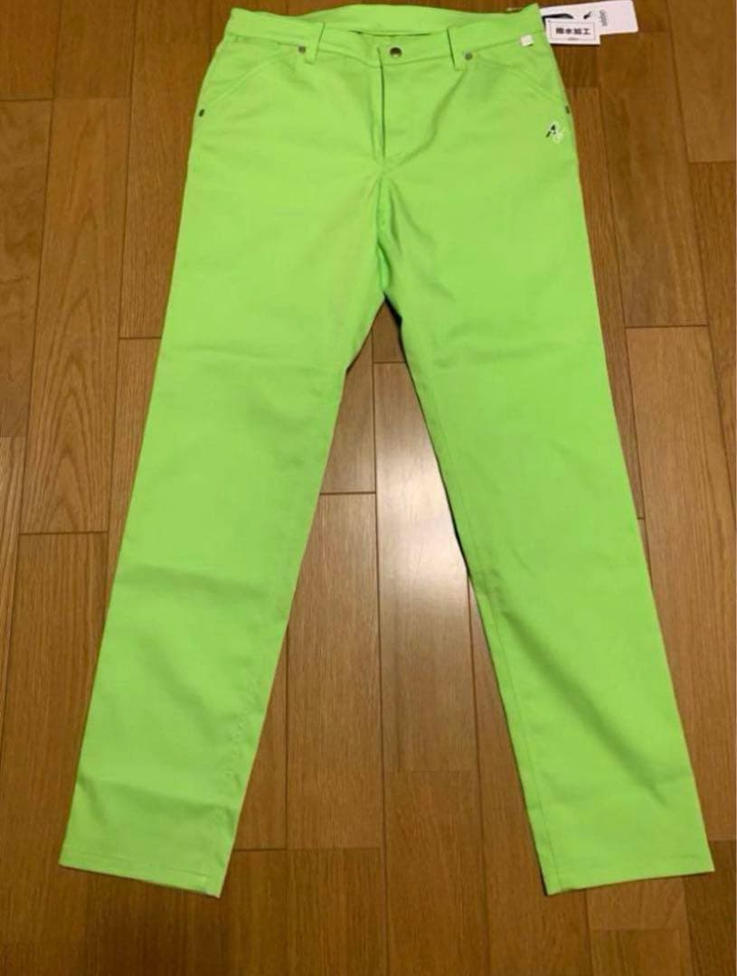 未使用タグ付き adabat パンツ ボトムス 撥水 ゴルフウェア グリーン