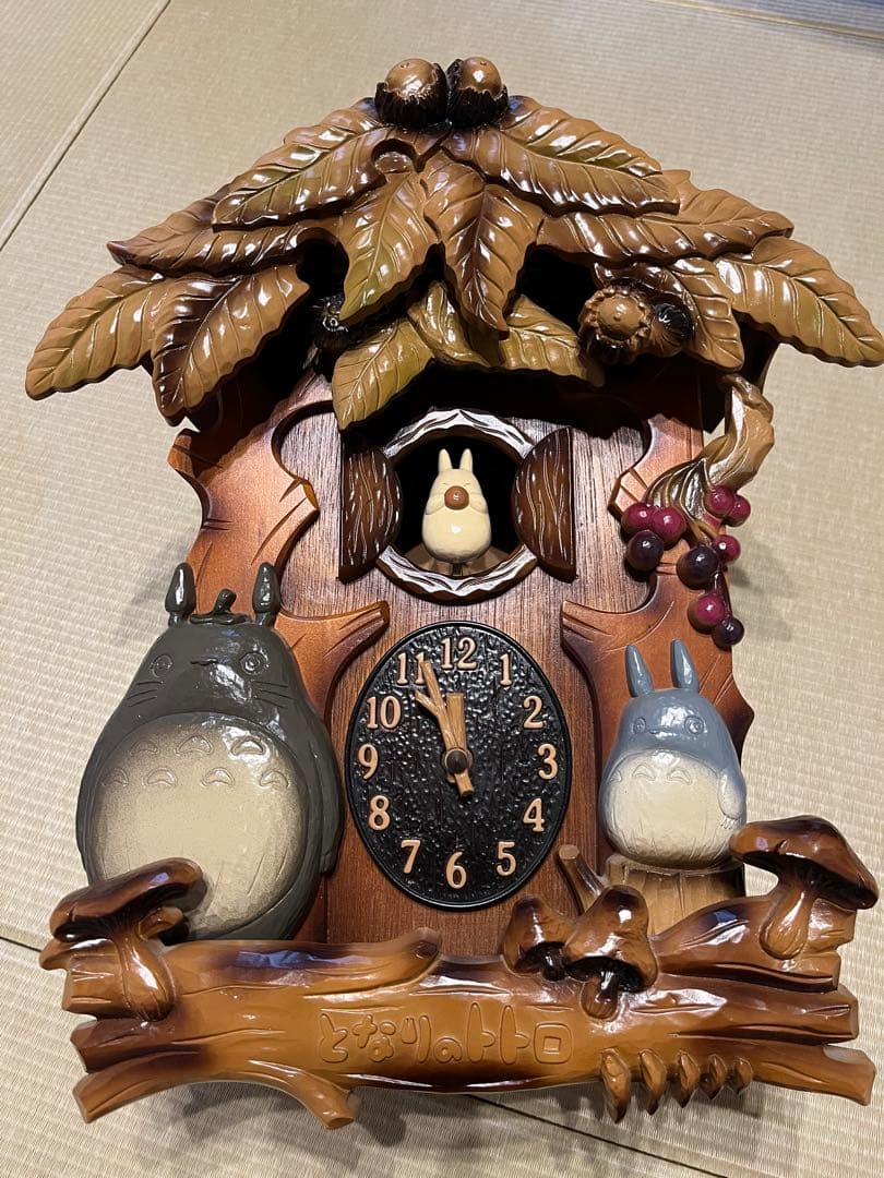 ジャンク品　トトロの掛時計 木製