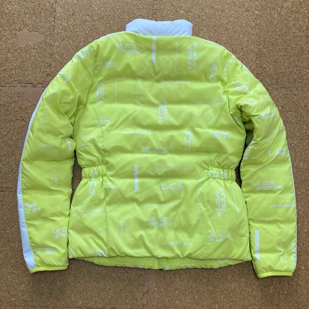 【美品】ルコックle coq sportifダウンジャケットゴルフLレディース黄