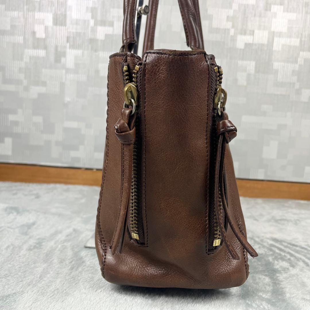 Vivienne Westwood トートバッグ オーブ ブラウン レザー