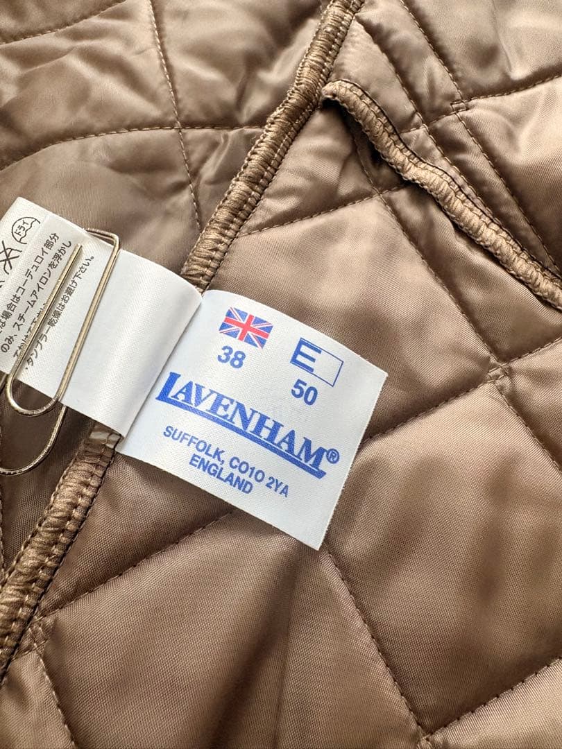 LAVENHAM 英国製 フード ウールキルティング コート グレー 38