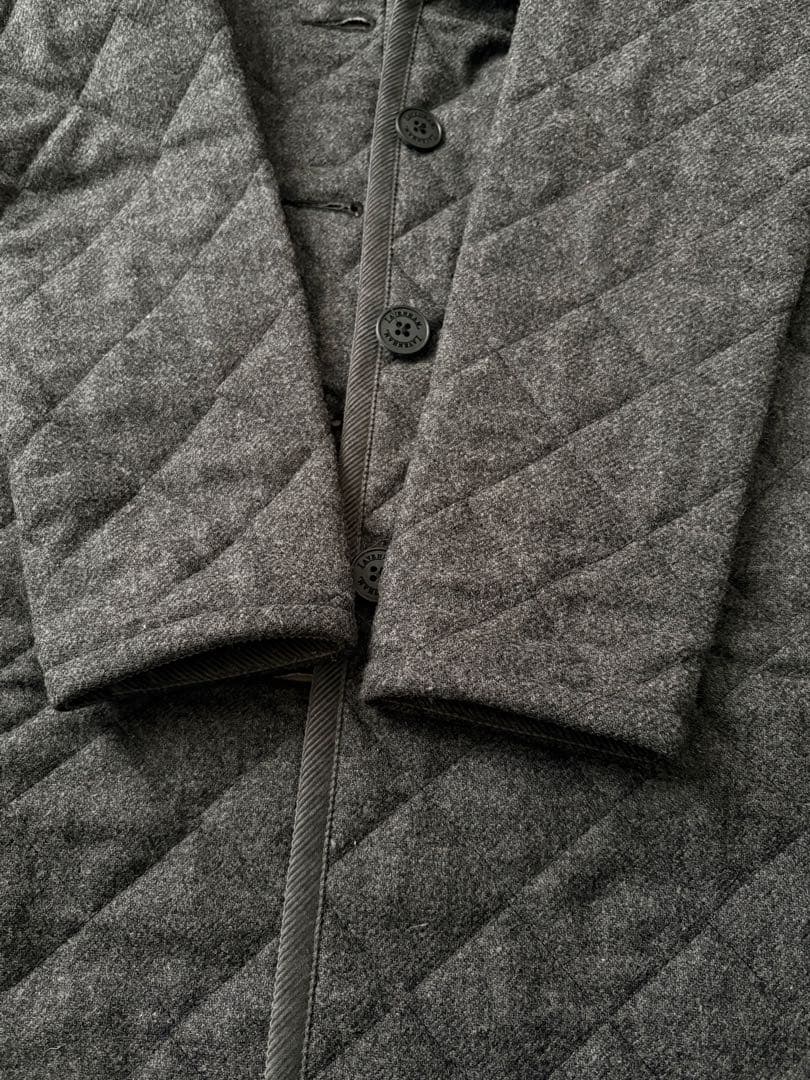 LAVENHAM 英国製 フード ウールキルティング コート グレー 38