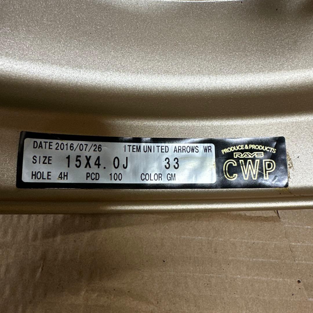 よ*ぎ様 RAYS ROAR 業者塗装品 4J+33 4本 4.0J+33 4H