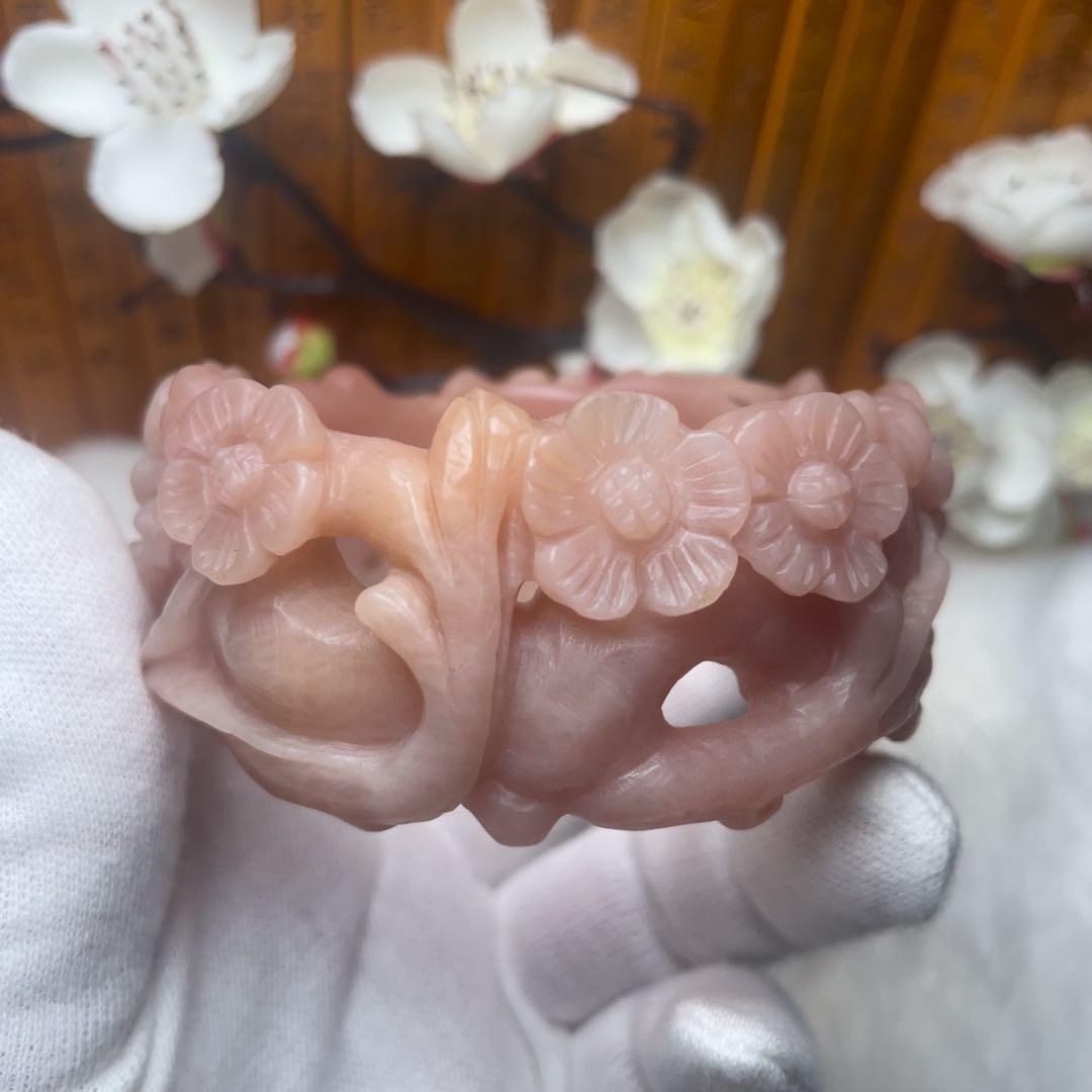 （60mm）天然石無処理【✨匠人精工 シャータイスイ 桜】 石英岩玉