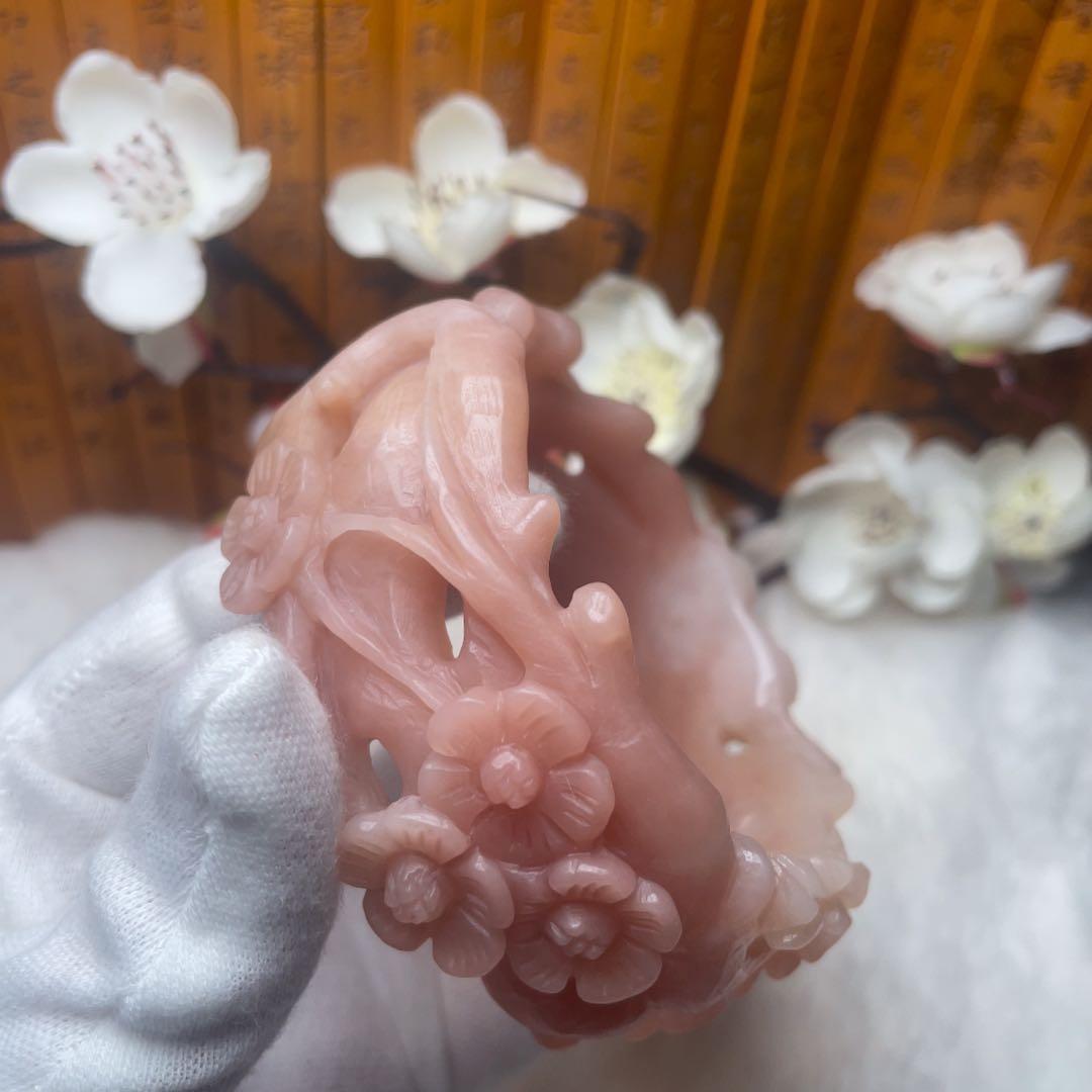 （60mm）天然石無処理【✨匠人精工 シャータイスイ 桜】 石英岩玉