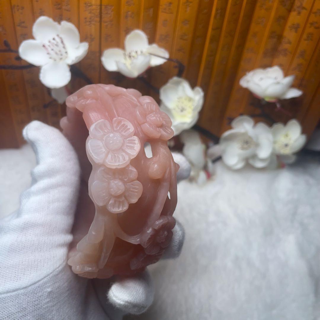 （60mm）天然石無処理【✨匠人精工 シャータイスイ 桜】 石英岩玉
