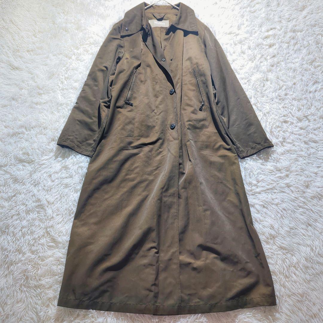 〈美品〉MaxMara レインウェア ロングコート マキシ丈 44