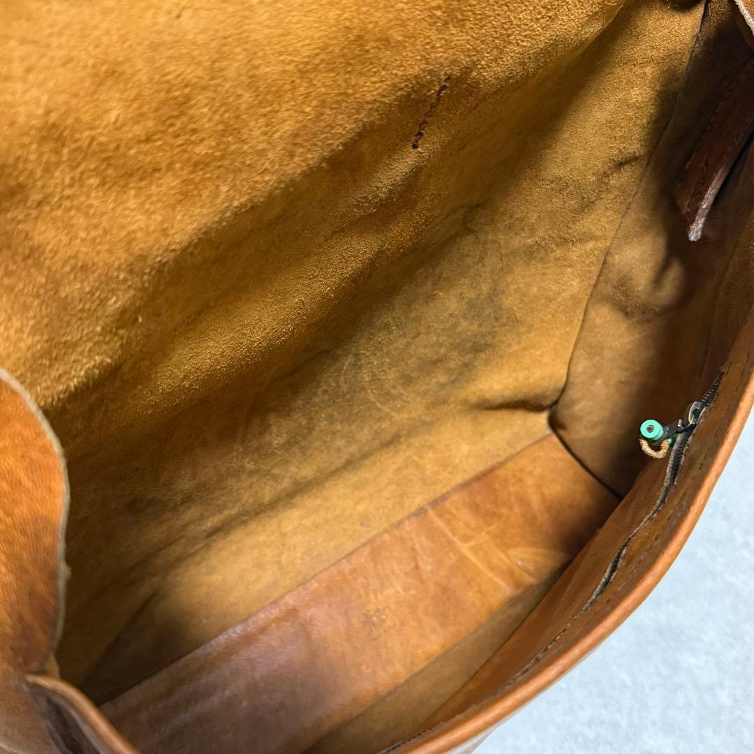 【超希少】HENRY CUIR メッセンジャー　ショルダーバッグ　ラクダ革　刺繍