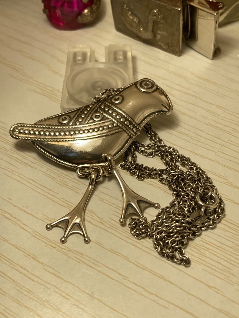 ドラ5 ヴィンテージ カレワラ コル バード シルバー 925 ペンダント