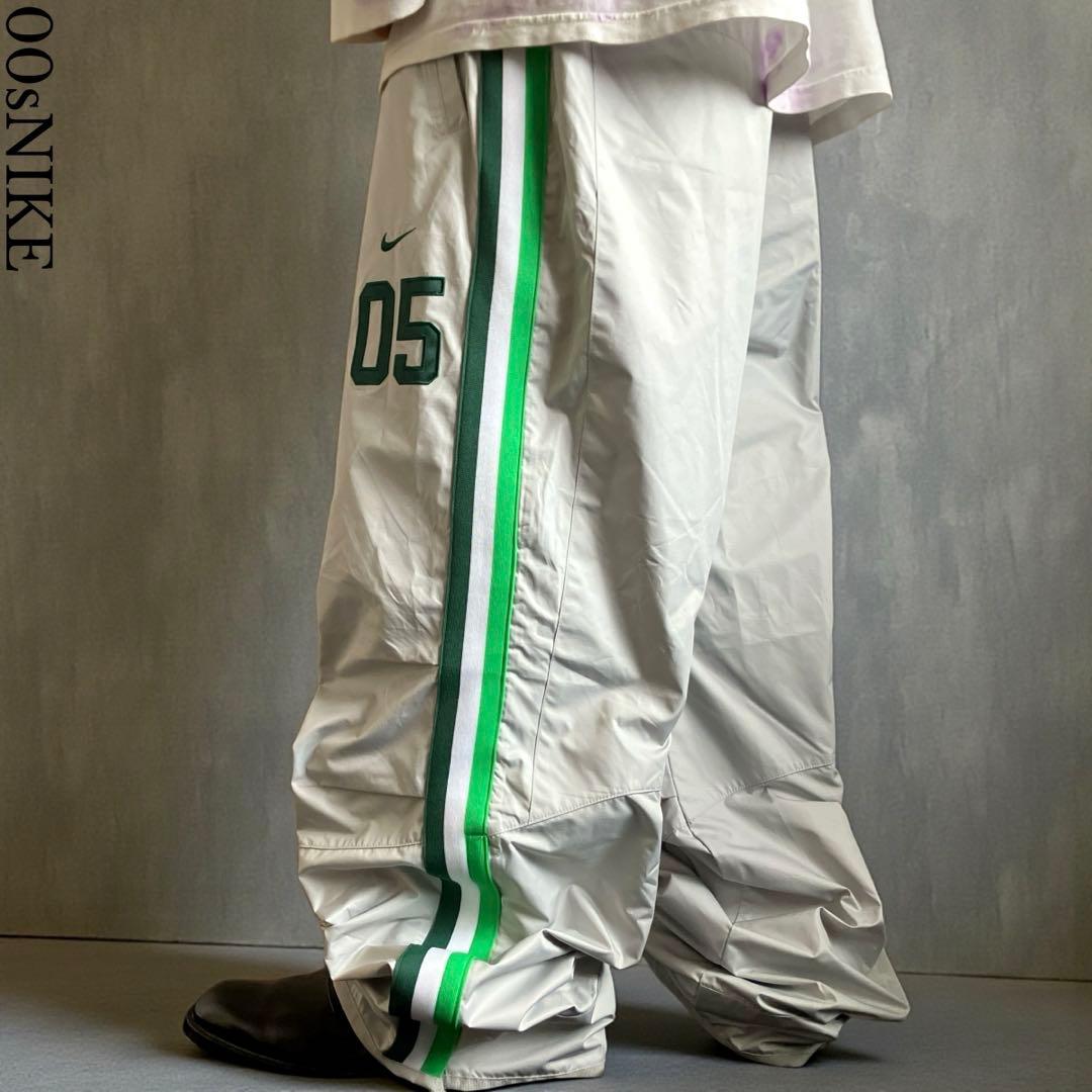 美品00s極太 OLD NIKE バギーナイロントラックパンツ サイドライン