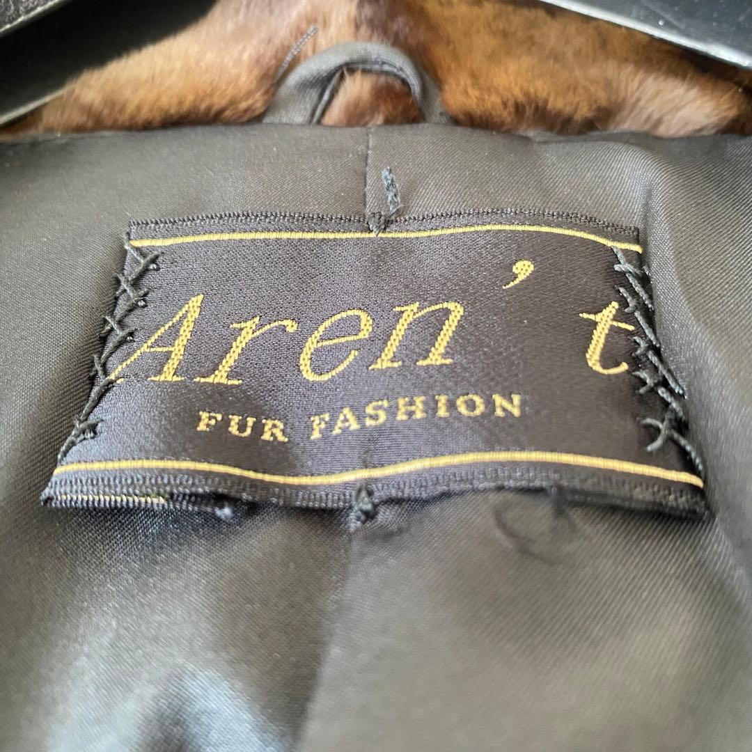 【極美品✨】シェアードミンク 毛皮 ロングコート ベルト 着丈約118cm XL