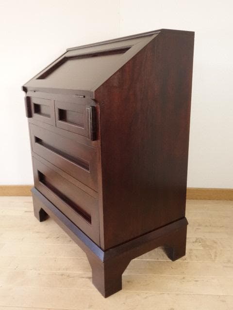 民芸家具　ライティングビューロー引出　再塗装済　ＵＳＥＤ