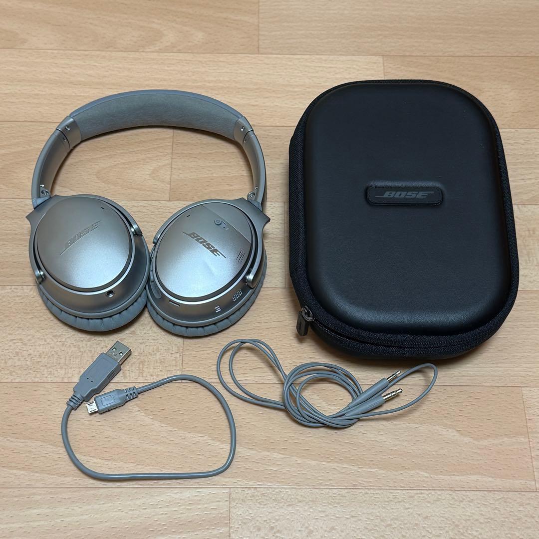 Bose ワイヤレスヘッドホン 有線　シルバー　ケース付き
