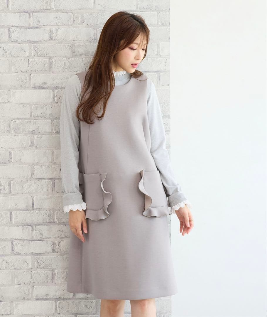 ローズティアラ 46 フリルポケット　ジャンパースカート 新品タグ付き