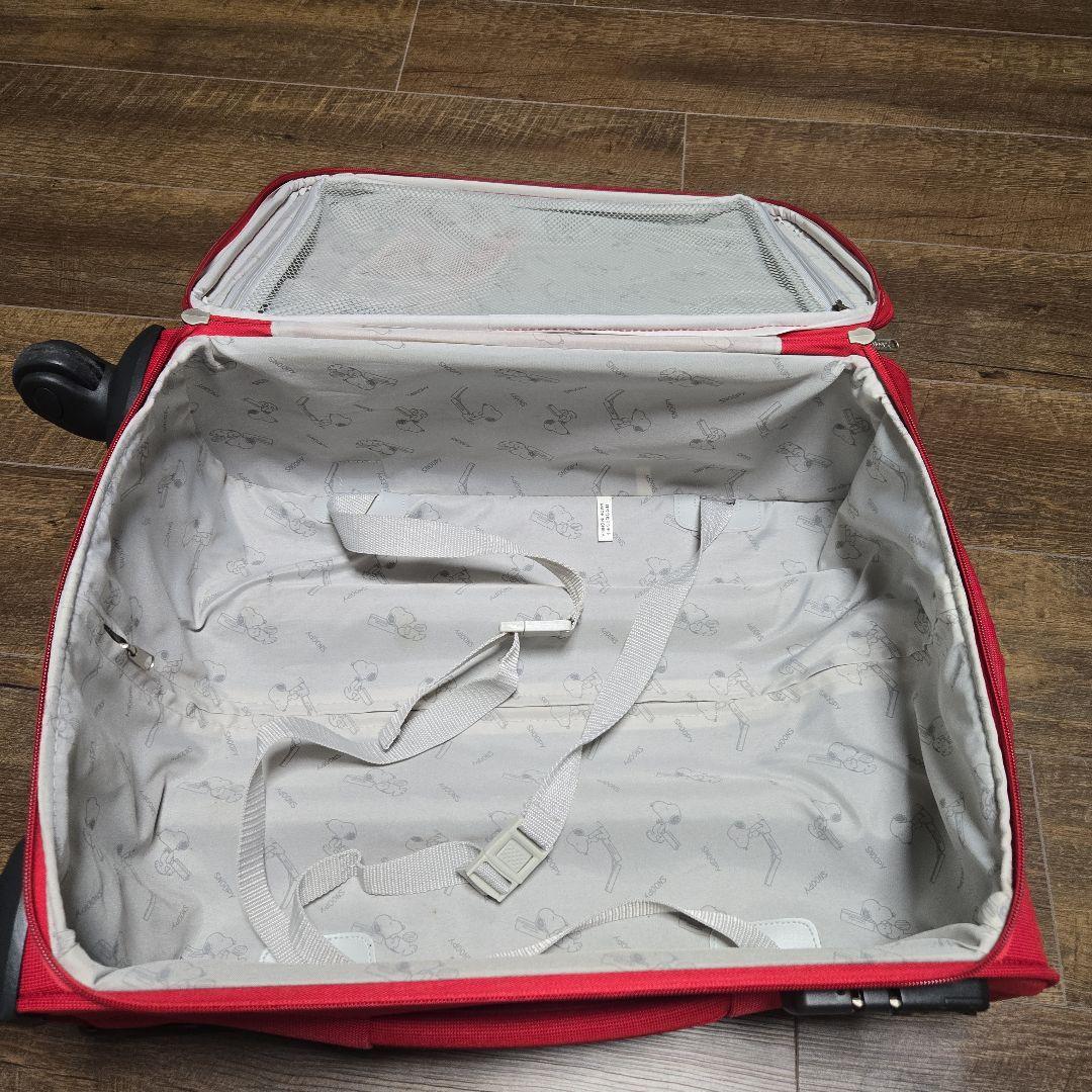 レアPEANUTS スヌーピー 小型キャリーケース レッド