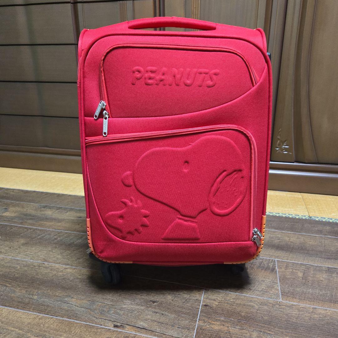 レアPEANUTS スヌーピー 小型キャリーケース レッド