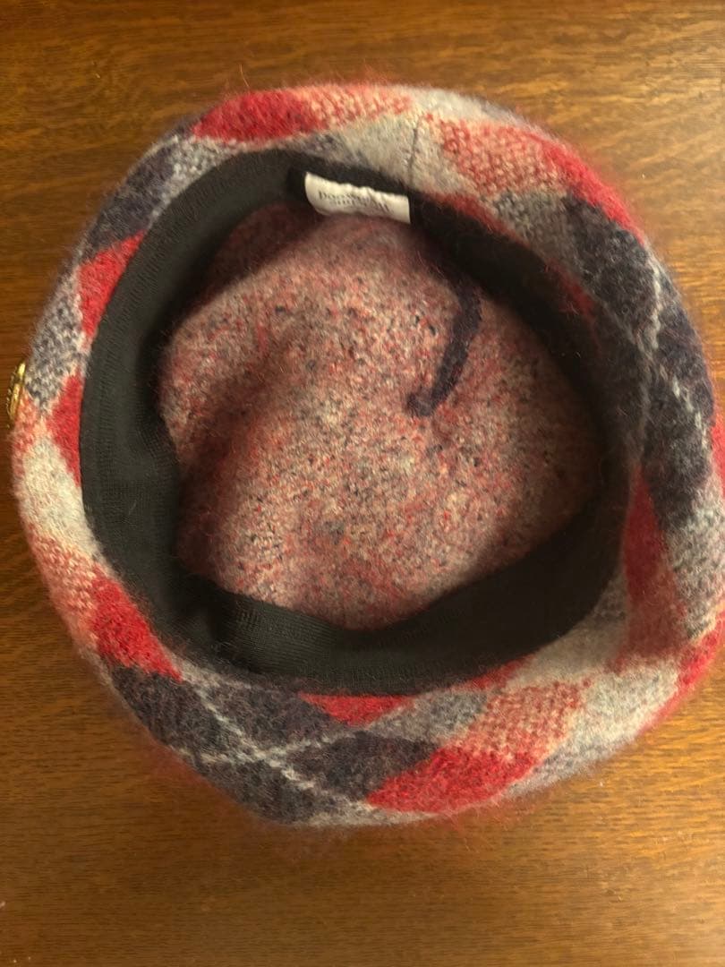 vivienne westwood ヴィヴィアン レッドアーガイル柄ベレー帽