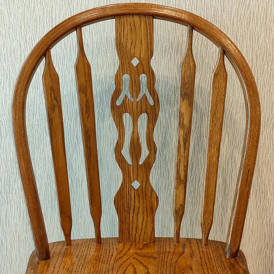 美品　ウィンザーチェア①　フープバック　オーク材　2脚セット　F5