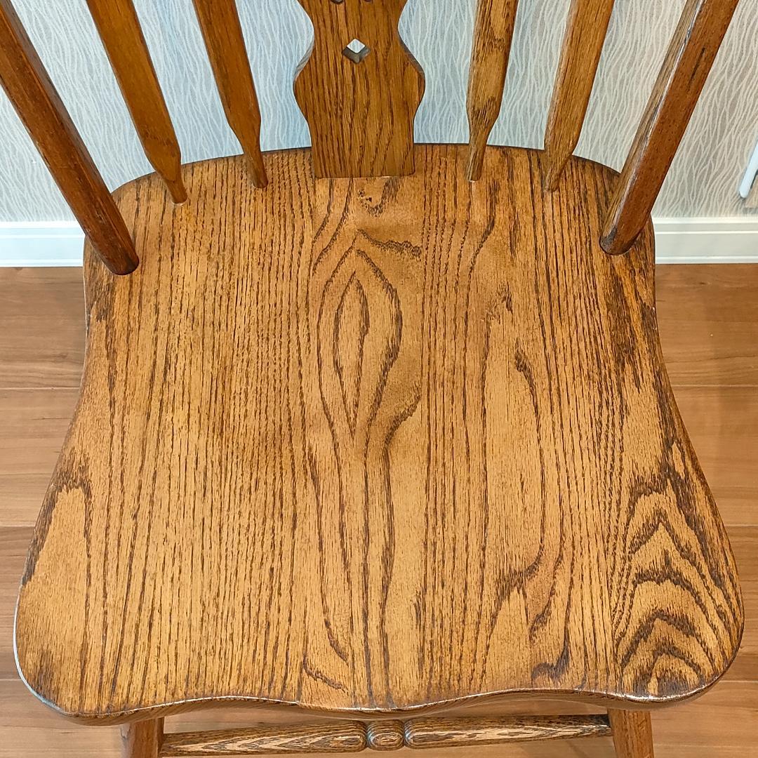 美品　ウィンザーチェア①　フープバック　オーク材　2脚セット　F5