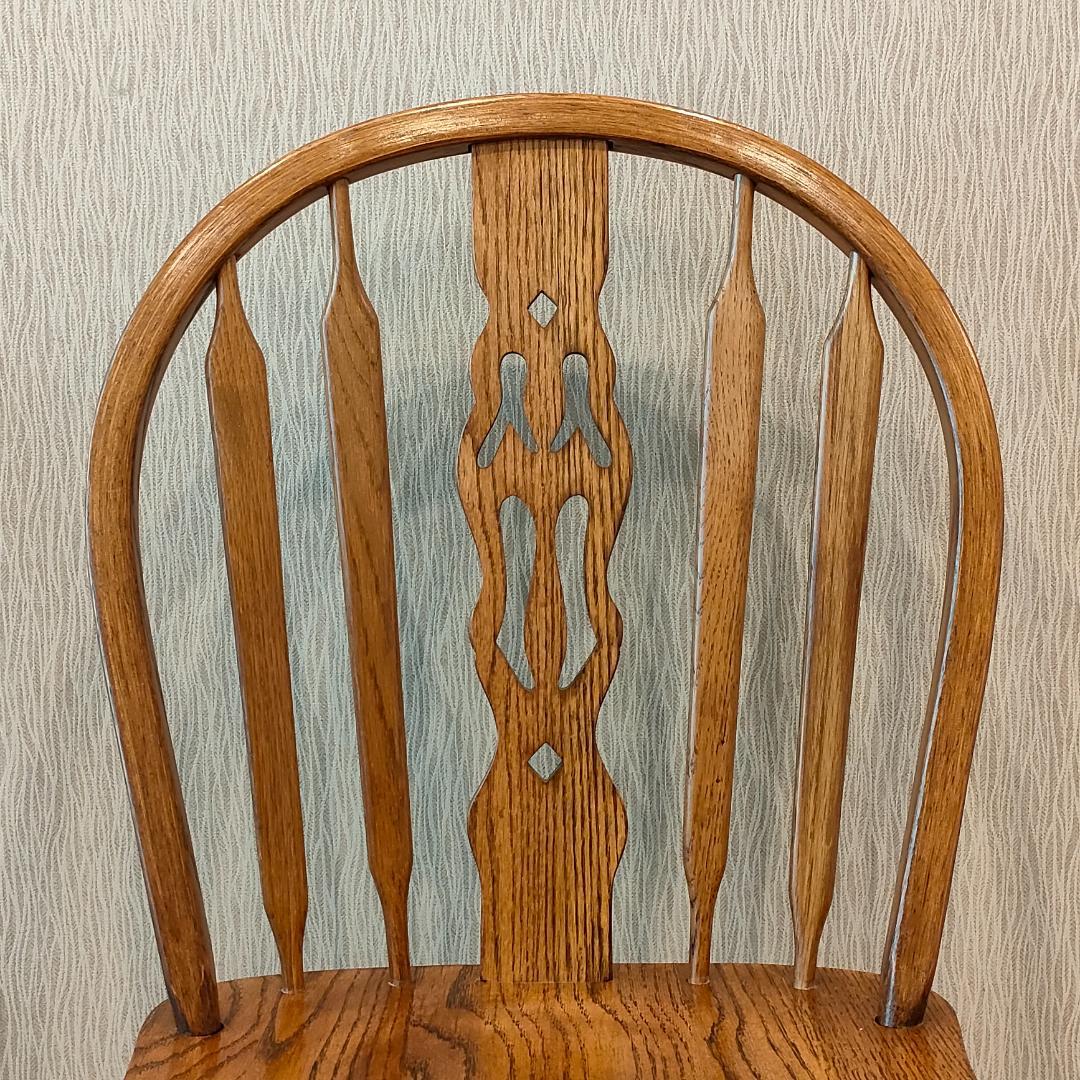 美品　ウィンザーチェア①　フープバック　オーク材　2脚セット　F5