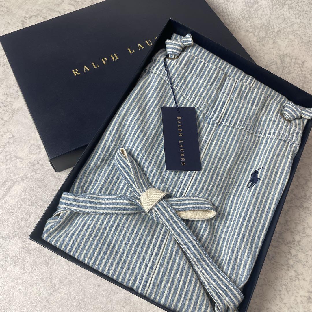 新品タグ ラルフローレン 厚手ヒッコリー ユニセックス エプロン DIY BBQ