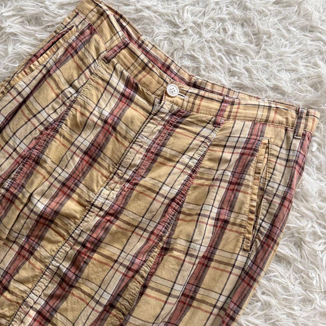 【コムデギャルソンオムプリュス】AD2009　サルエルパンツ XS　黄　チェック