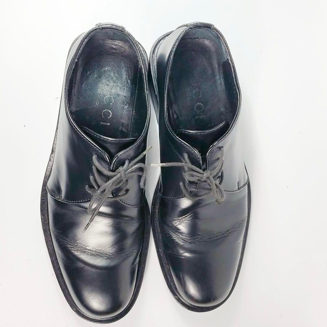 GUCCI グッチ　ビジネスシューズ(41)革靴　プレーントゥ　黒