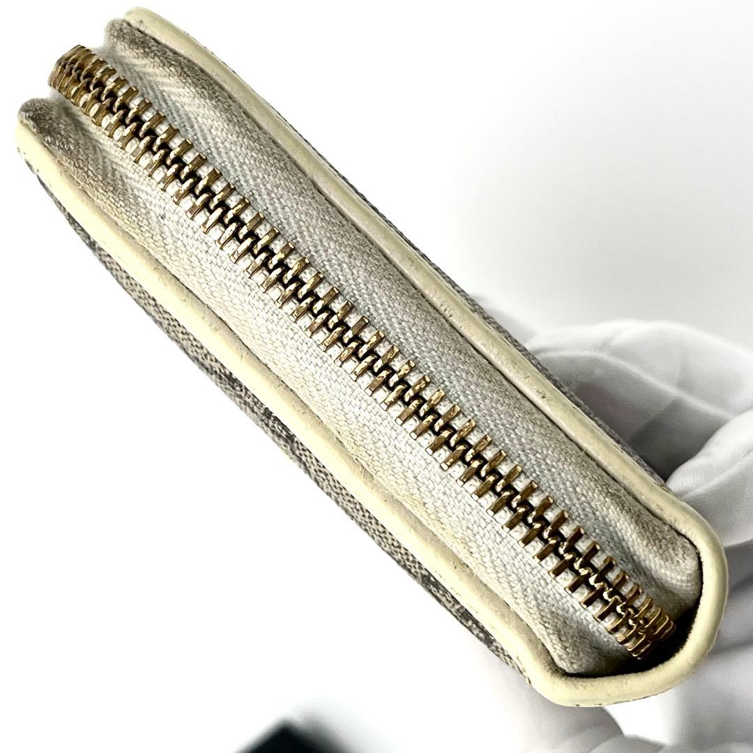 GUCCI ラウンドファスナー　ホースビット　PVCレザー GGマーモント　茶色