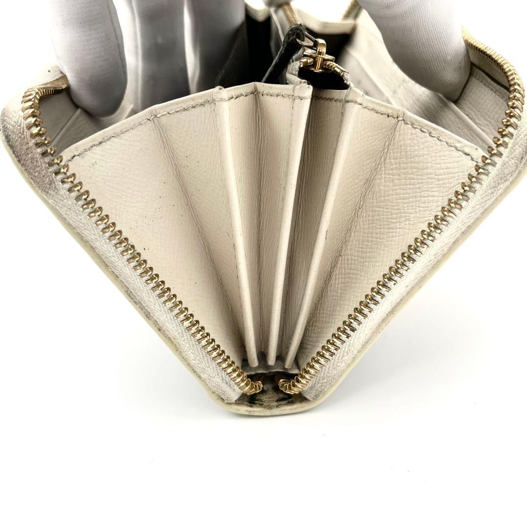 GUCCI ラウンドファスナー　ホースビット　PVCレザー GGマーモント　茶色