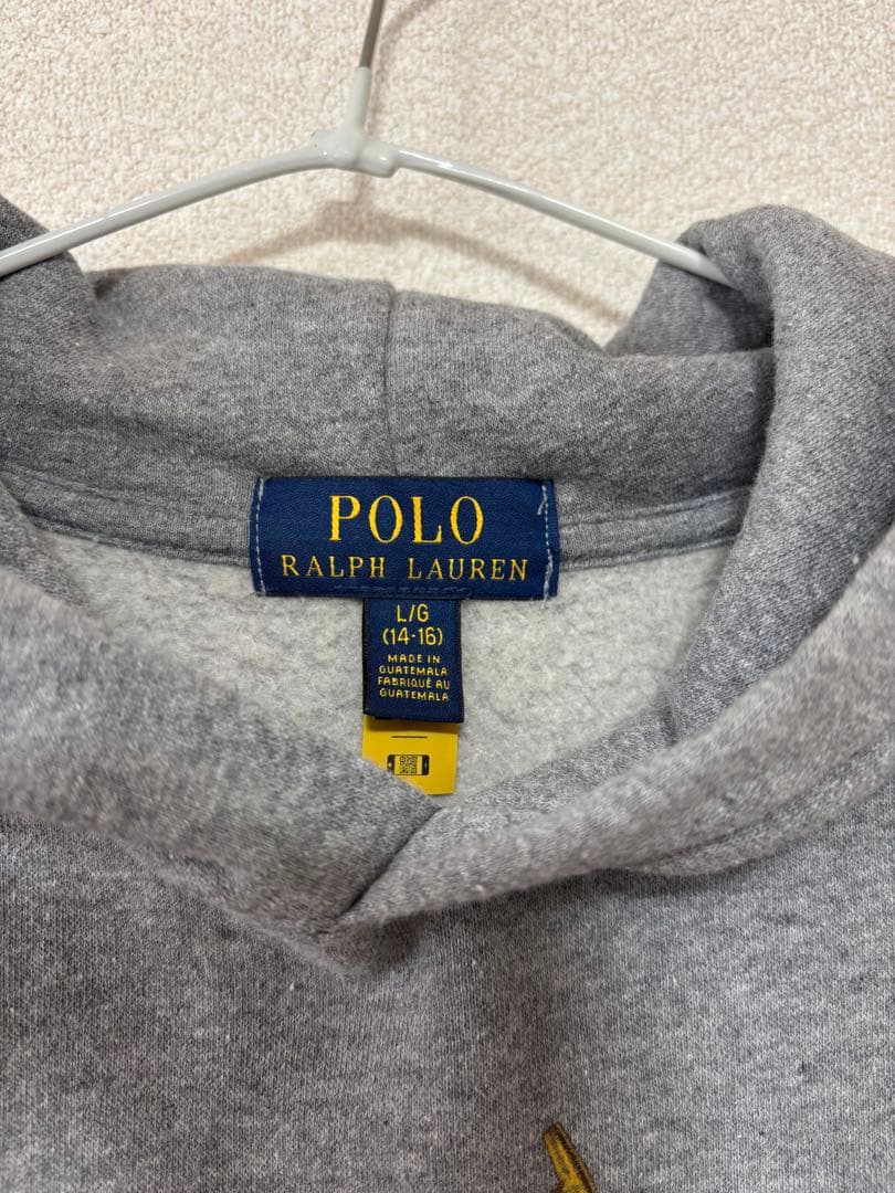 Polo Ralph Lauren ポロベア パーカー グレー　160 裏起毛