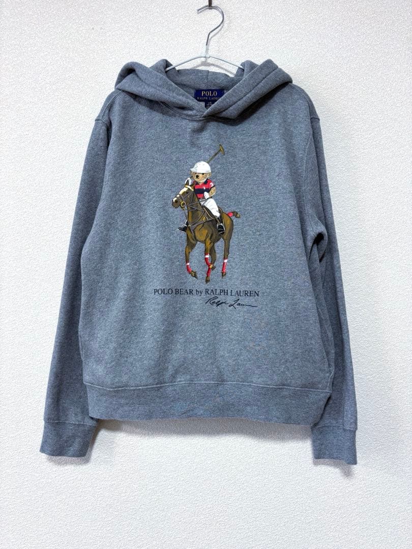 Polo Ralph Lauren ポロベア パーカー グレー　160 裏起毛